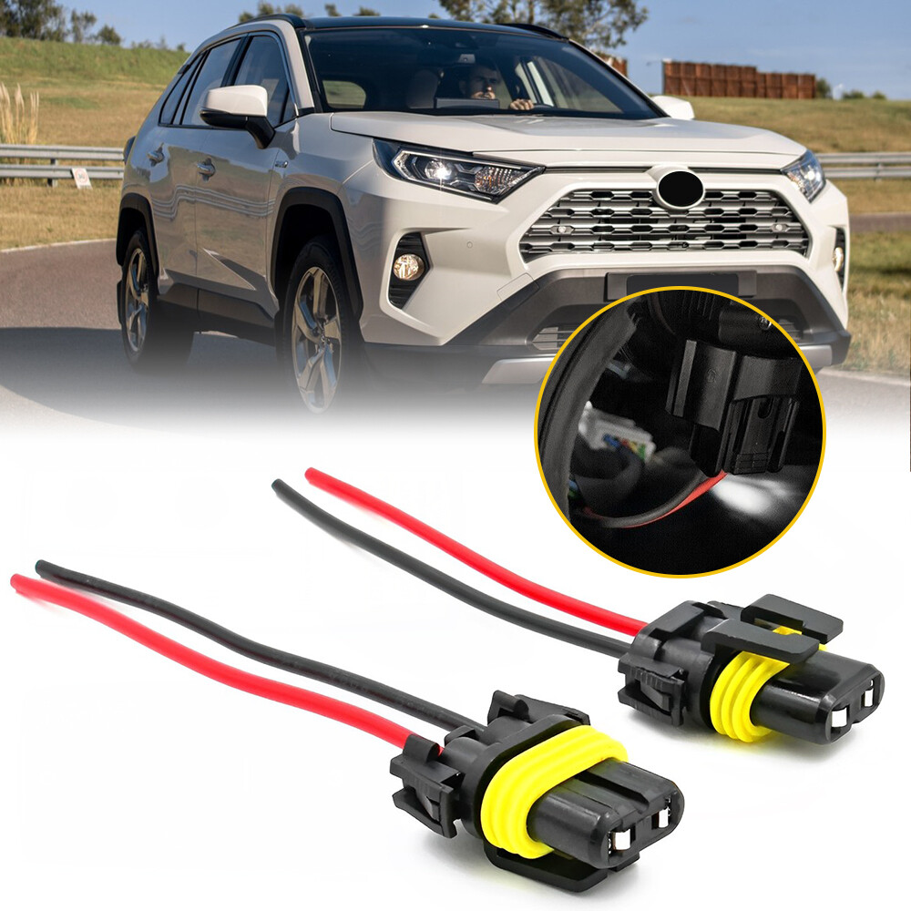 H11 Wire Pigtail S Female Two Harness Light Head Low Beam Socket Connector Plug