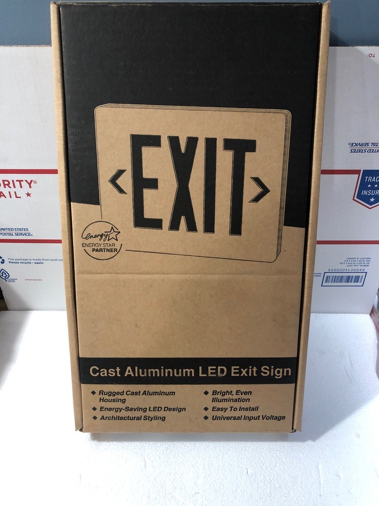 3 Hubbell Prescolite DuraMax DMX2REW Die Cast Exit Double Face White EXIT SIGN