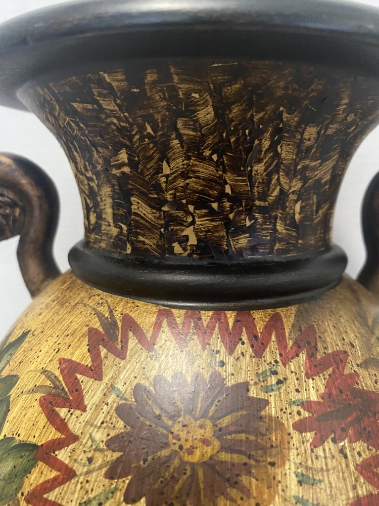 Painted Floral Urn Lamp