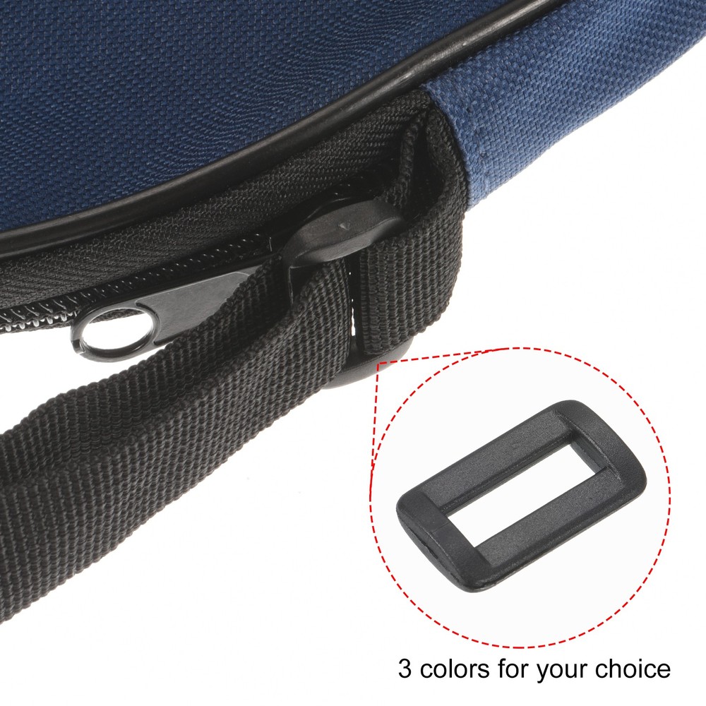 5/8 Inch Rectangle Buckle, 50 Pack Plastic Webbing Strap Fastener, Black