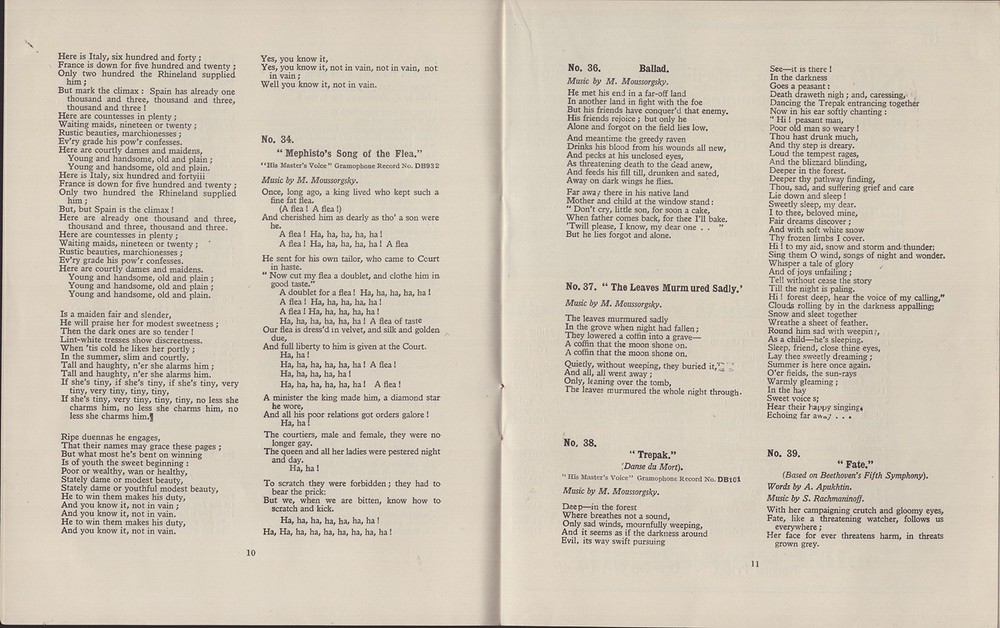 FEODOR IVANOVICH CHALIAPIN - PROGRAM SIGNED