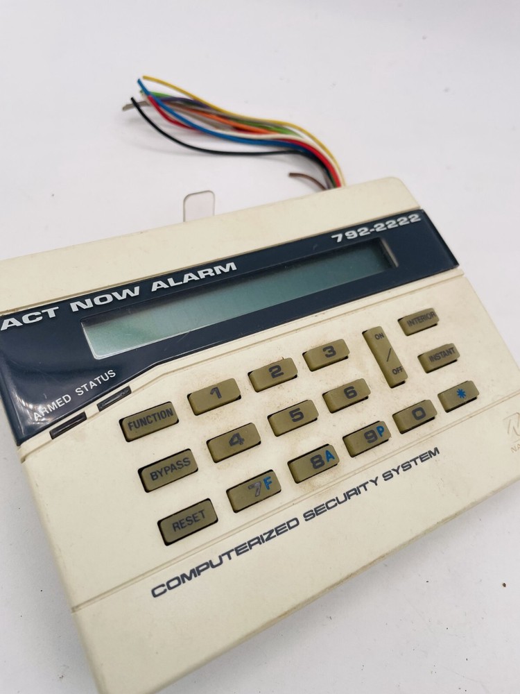Napco Act Now Alarm Control Keypad Panel White for Computerized Security System