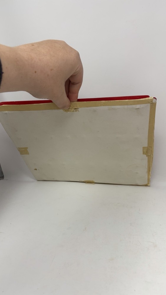 Vintage Brass Chess Set With Leather Gameboard