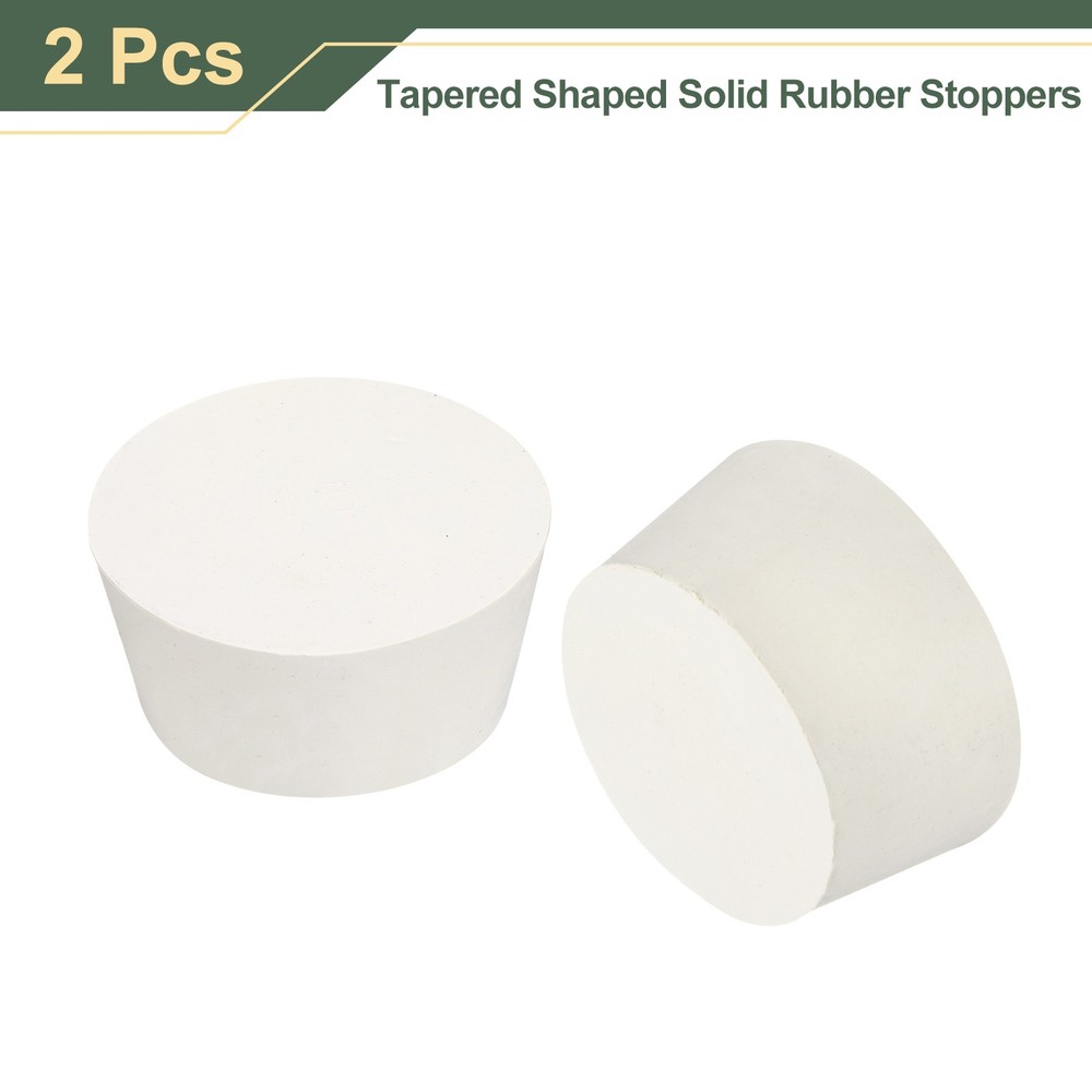 Tapered Shaped Solid Rubber Stoppers 68mm to 81mm, 2 Pcs Lab Rubber Plugs
