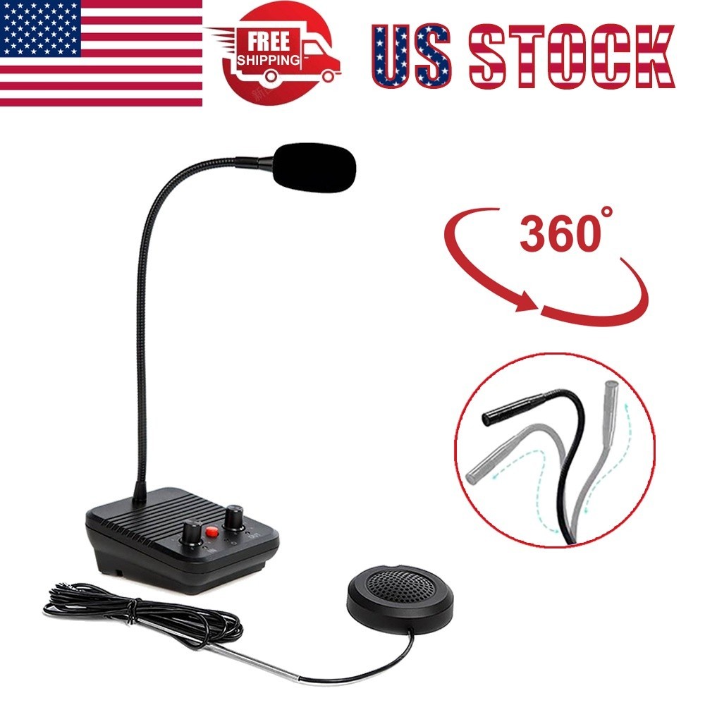 Counter Window Intercom Dual-Way Intercommunication Speaker for Bank Office