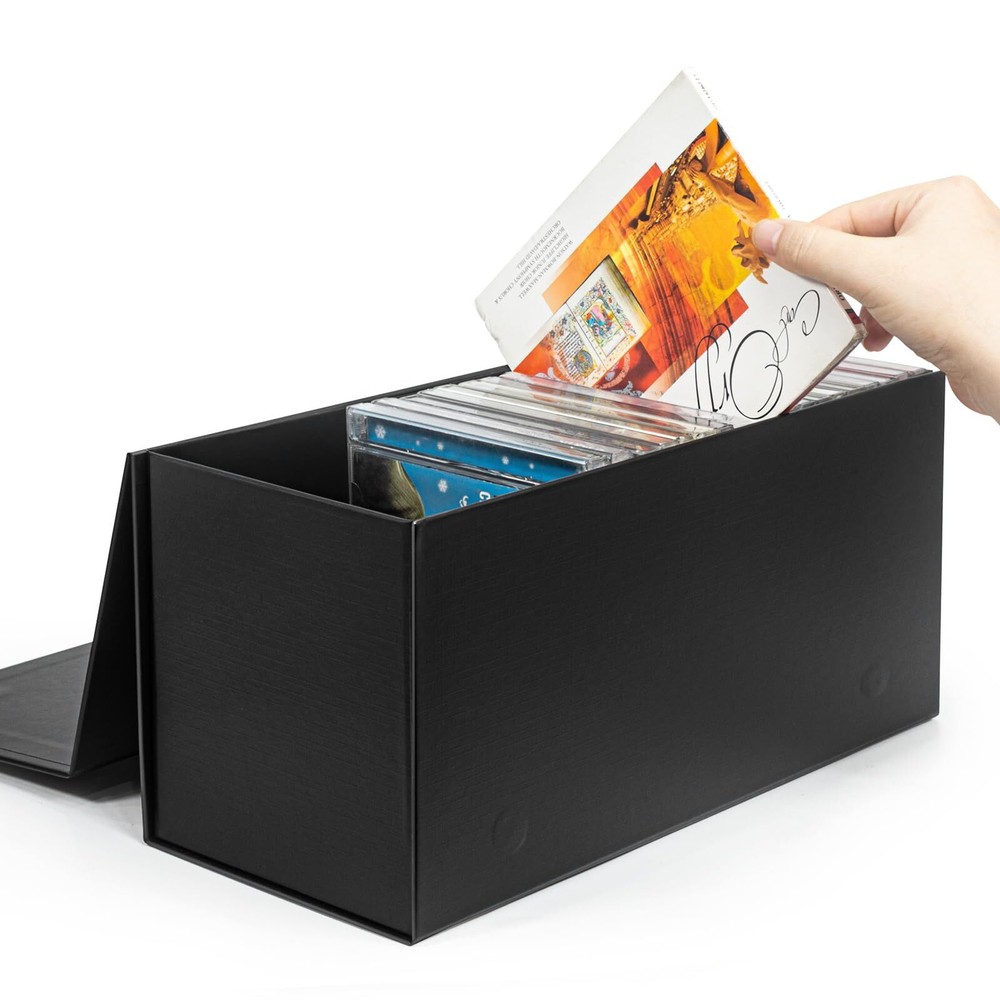 DVD/ CD Storage Box Organizer Cases Media Display Space Store Organizers