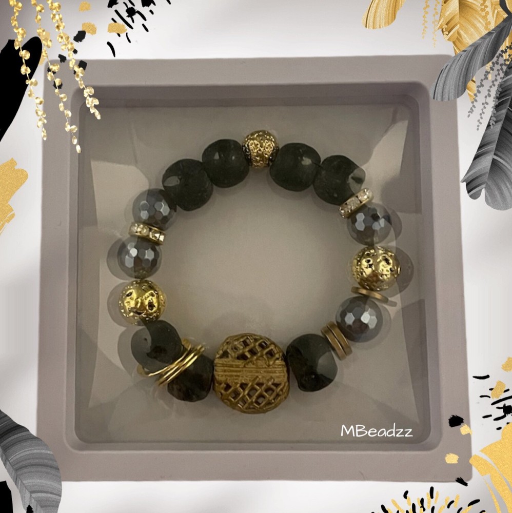 Black  Boho Bead Bracelet 💚SALE💚