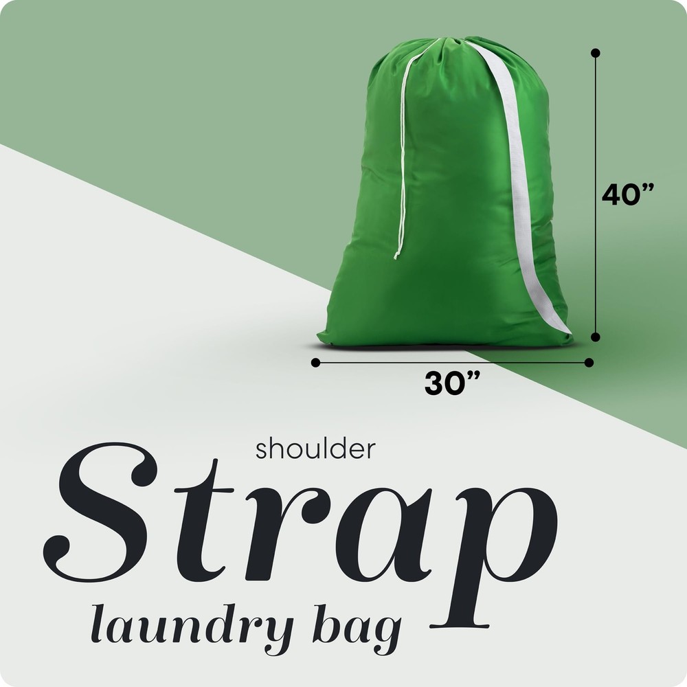 Extra Large Laundry Bag with Adjustable Shoulder Strap – Heavy Duty, Durable ...