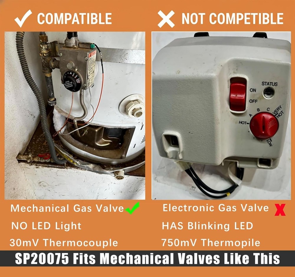 SP20075 SP20305A Pilot & Igniter Assembly Kit for GE Richmond Rheem Water Heater