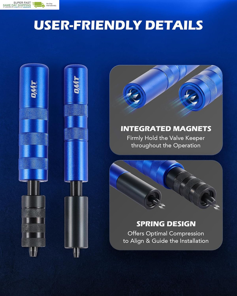 Valve Spring Compressor Tool Kit, Valve Keeper Remover Installer Set with Valve