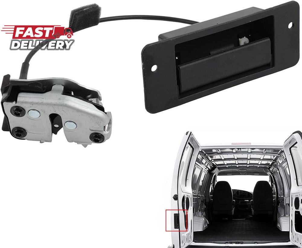 Left Driver Side Rear Cargo Door Latch with Handle Compatible with Ford E150 E25