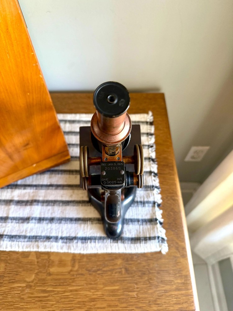 Antique Bausch and Lomb Brass Microscope | Antique B & L Brass Microscope