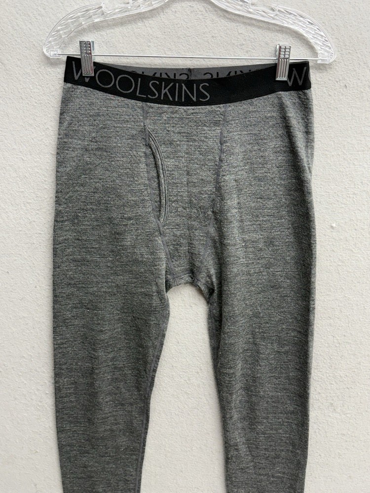 Terramar Woolskins Men's Base layer Bottoms Small Gray Merino Wool Blend Pull On