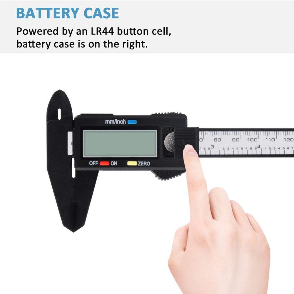 0-6" Calipers Measuring Tool Electronic Micrometer Caliper LCD Screen Auto-Off