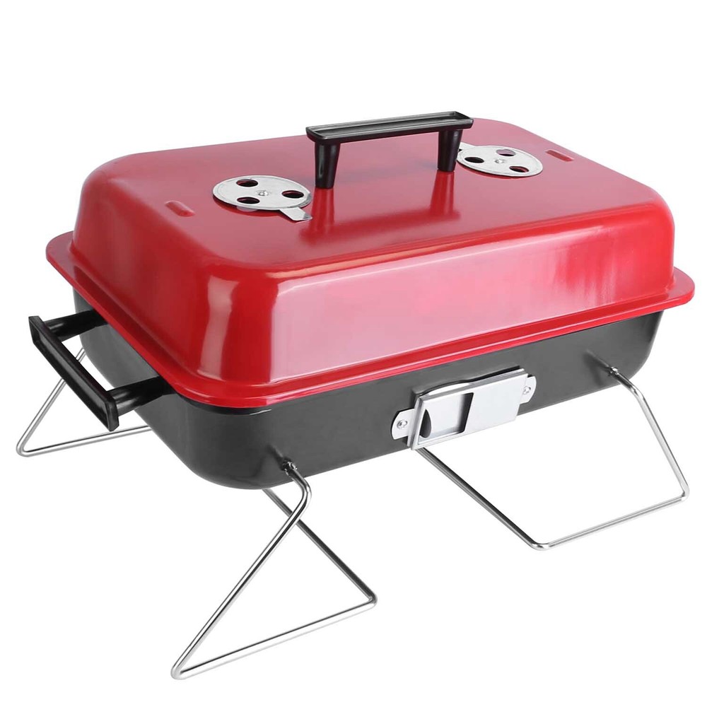 Tabletop Grill W/ Portable Design &Charcoal Cooking Efficient Backyard BBQ