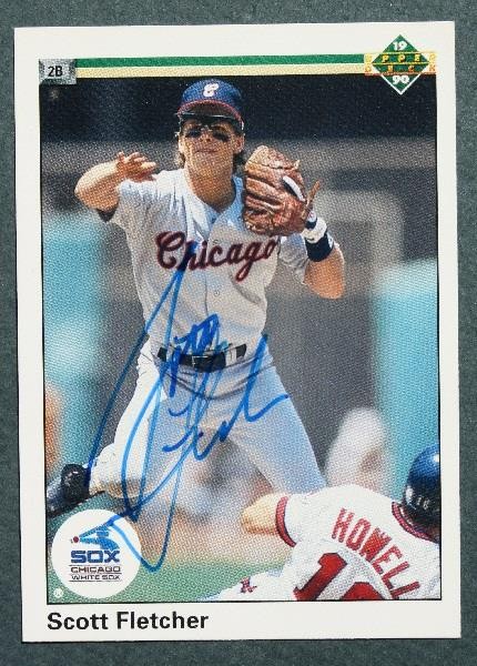 Chicago White Sox Scott Fletcher signed / autographed 1990 Upper Deck card --