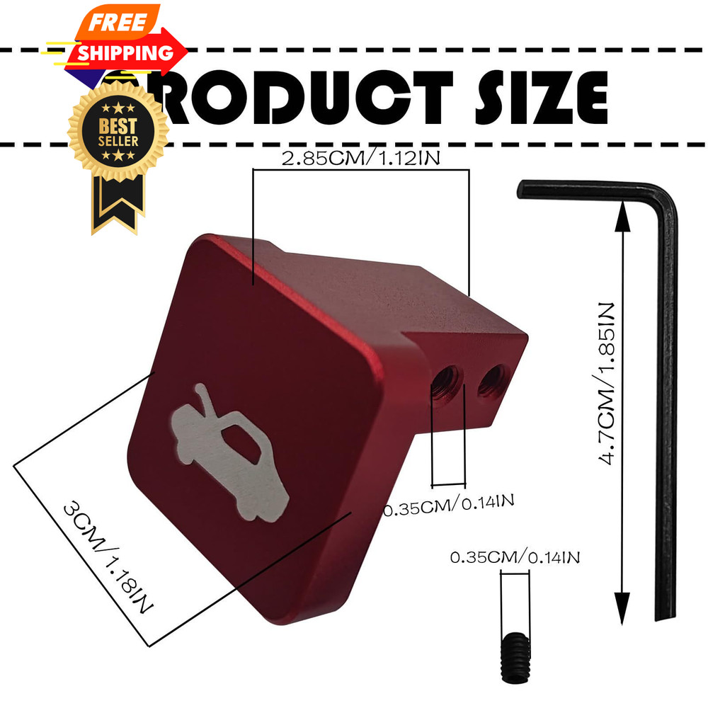 GolTHd Hood Latch Release Implement, Cover Lock Switch, Compatible Red