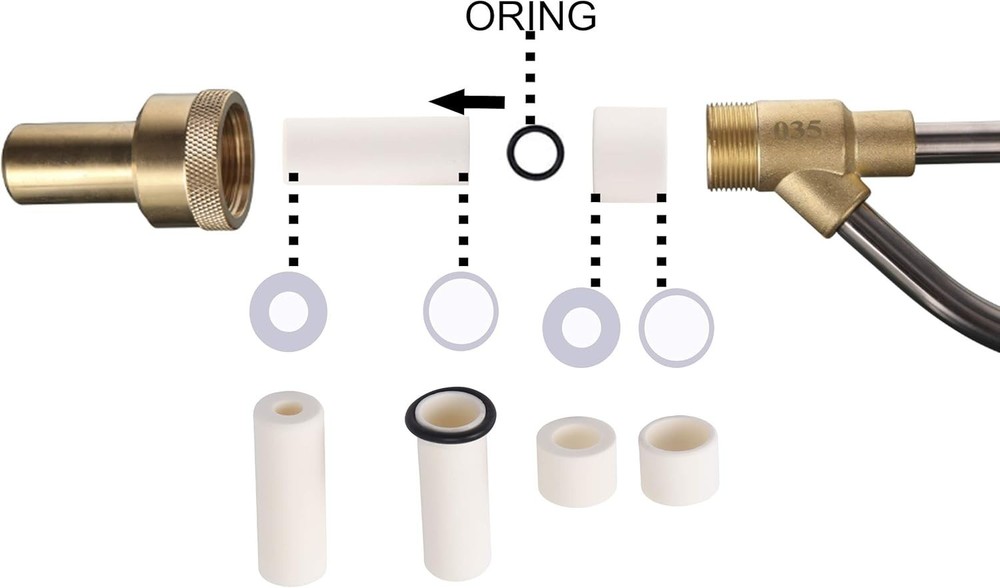 Replacement Sandblasting Nozzles for Pressure Washers - Ceramic 2-Pack 5000 PSI