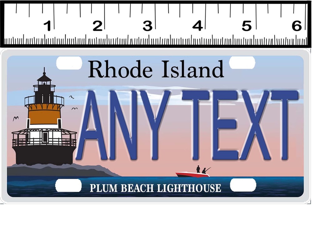 CUSTOM PERSONALIZED ALUMINUM BICYCLE STATE LICENSE PLATE-RHODE ISLAND LIGHTHOUSE