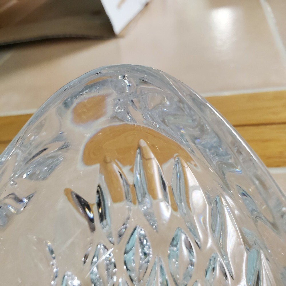 Crystal Oblong Candy Dish - 8" Long