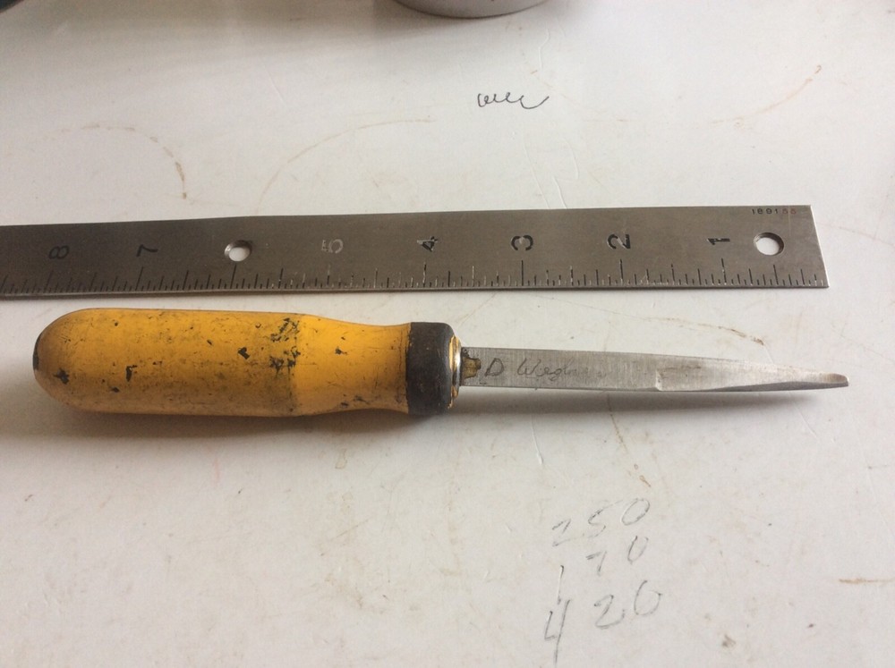 Steel Awl Scribe, HARD Triangular edges.