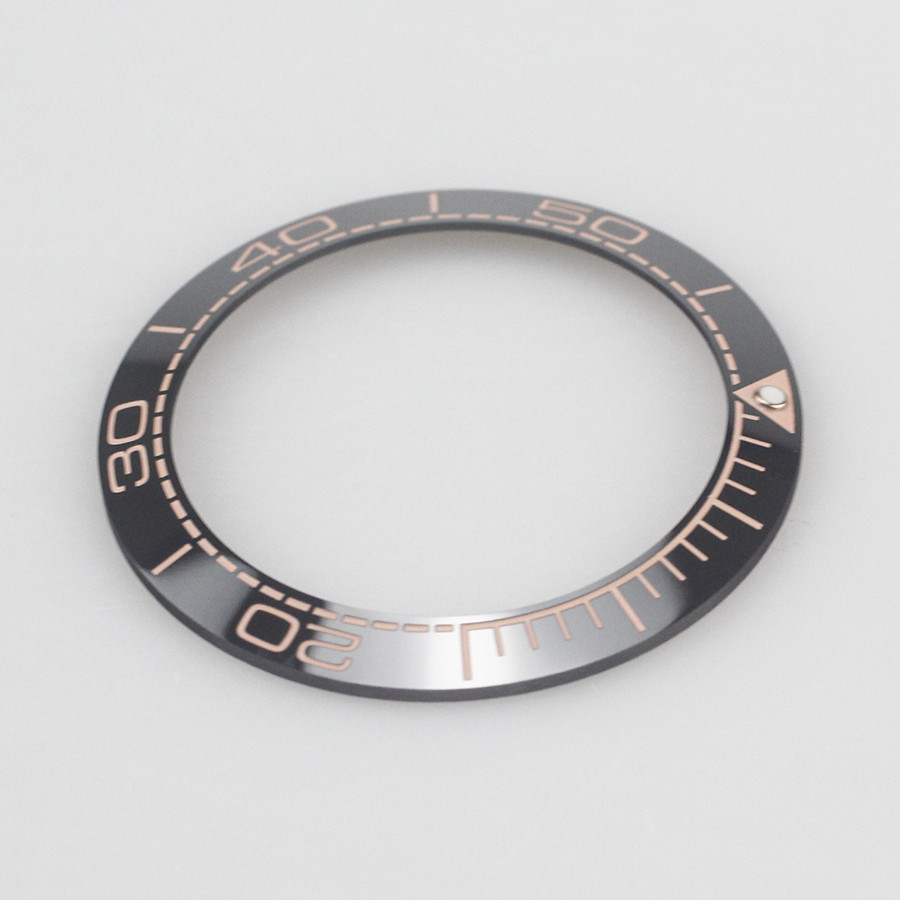 41.5mm Black/Blue Bezel Insert For Sub Diver Sea Master Ocean Watches Ceramic