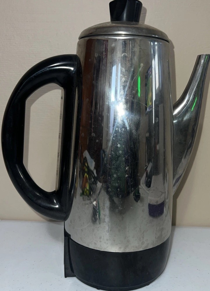 VTG General Electric Automatic Coffee Percolator 6-12 Cup Missing Cord Untested!
