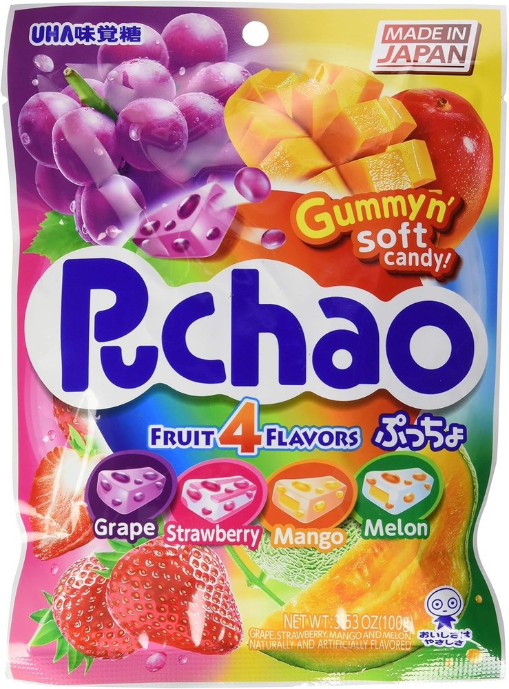 UHA Mikakuto  Soft Candy with Gummy Bits, 4 Fruit Flavors