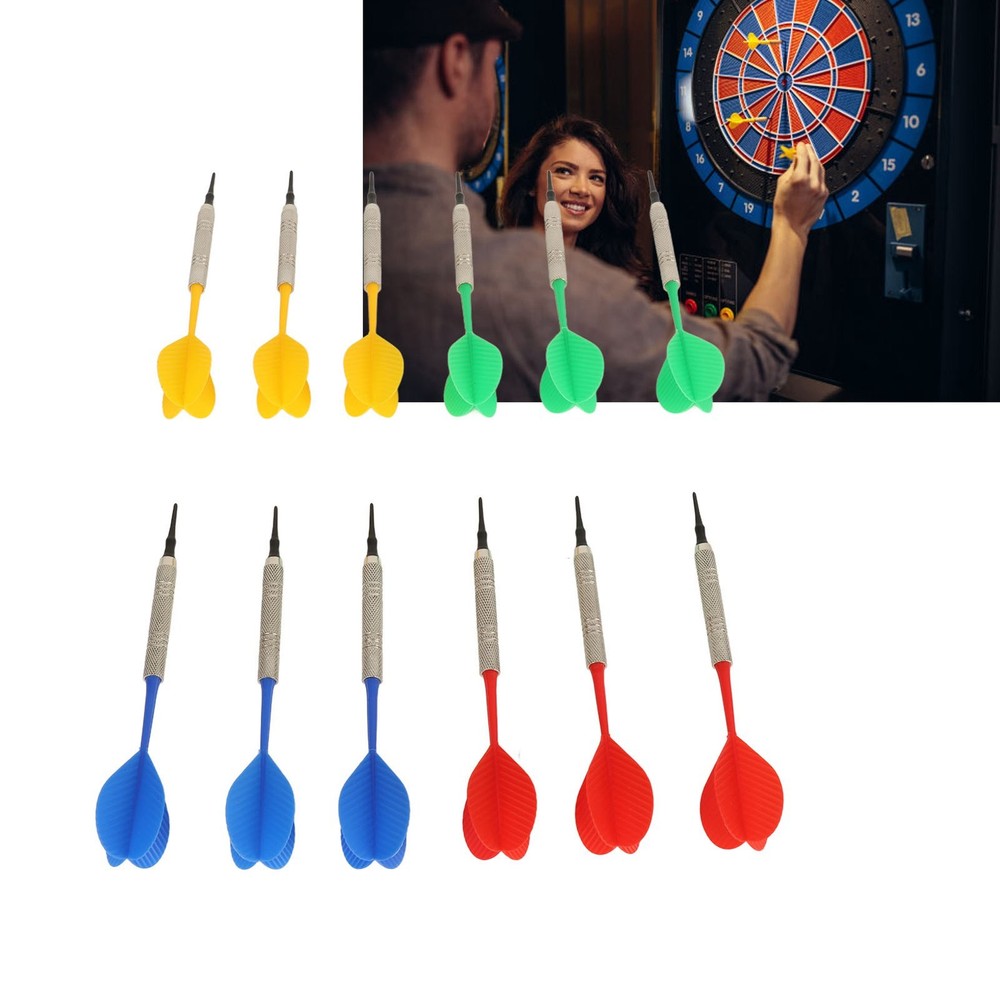 12PCS Soft Tip Darts For Beginners Plastic Indoor Darts Set With 100PCS