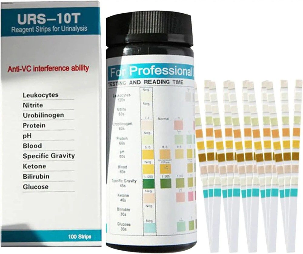 10Parameter Urine Test Strips 100 Strips for Home Use Urinalysis Testing URS\\