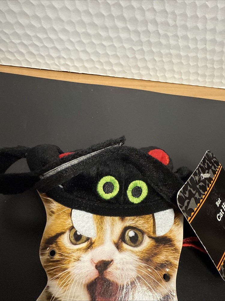Halloween Bat Cat Hat One Size Only