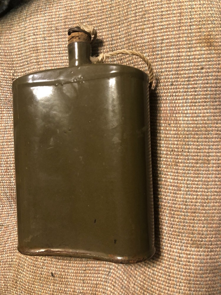 Ww2 British Water Bottle Green Enamel