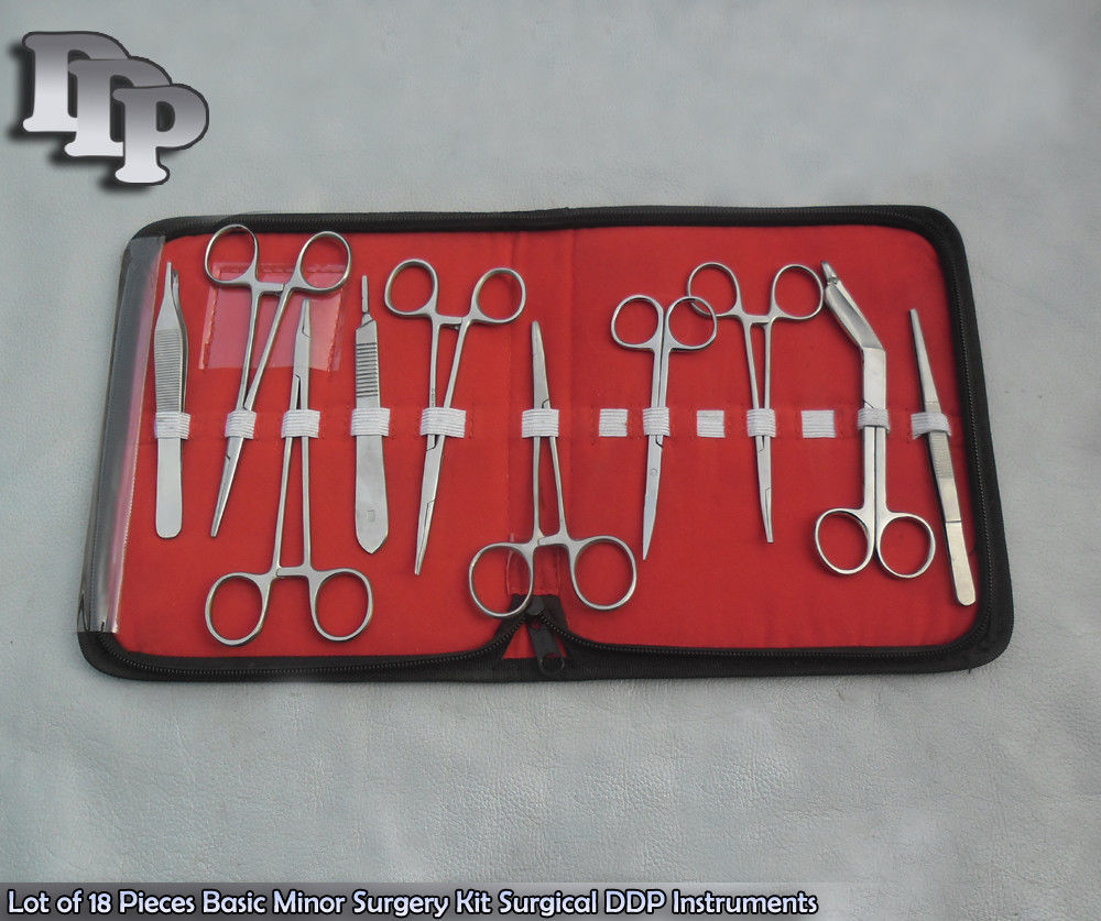 Lot of 18 Pieces Basic Minor Surgery Kit Surgical Instruments