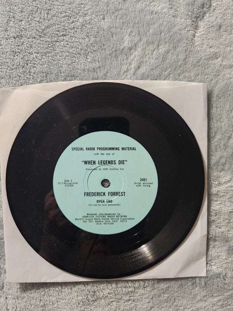 When the Legends Die - Open End Radio Interview - 7" Record - Widmark - Forrest