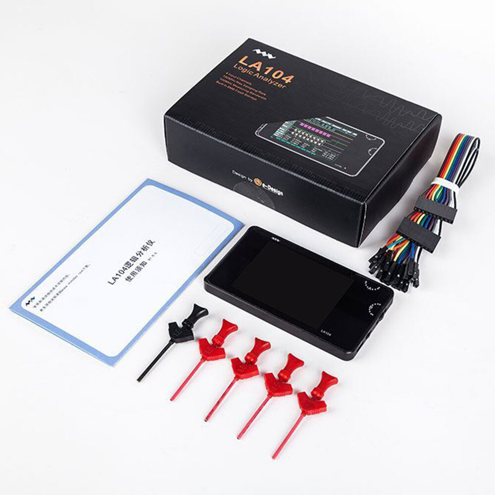 LA104 Digital Logic Analyzer 4 Ch Oscilloscope SPI IIC UART Programmable 100MHz