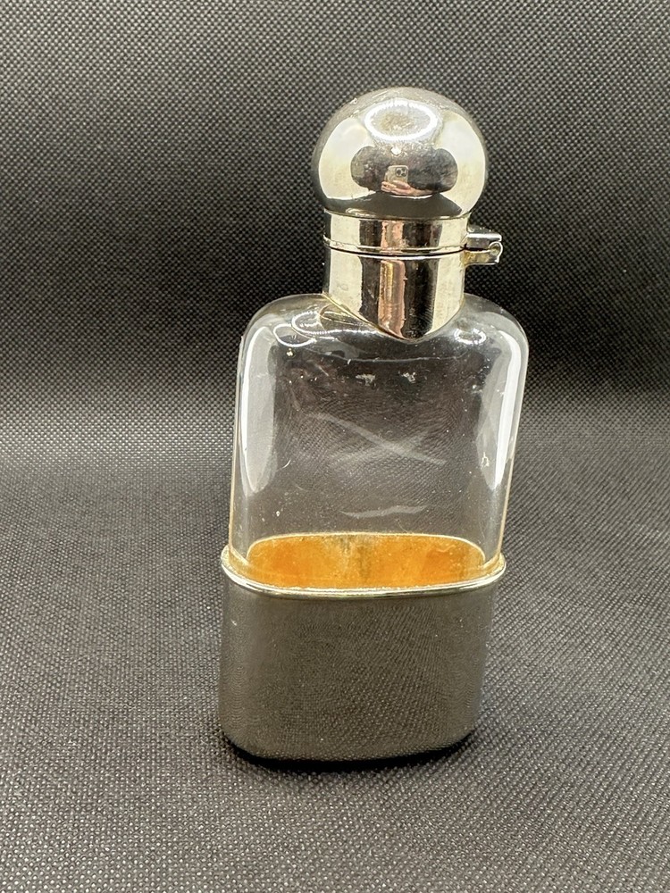 Antique silver hip flask