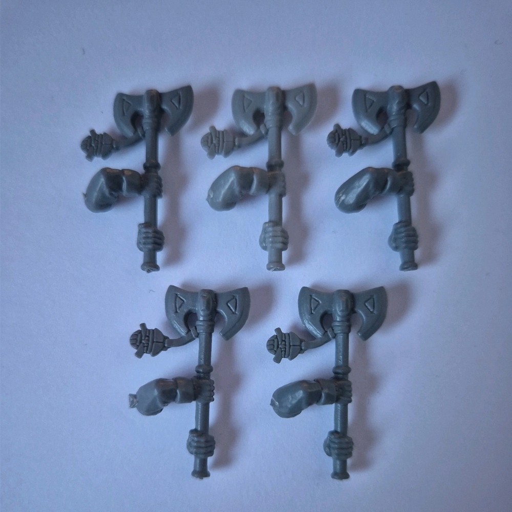 Warhammer Dwarf Warriors Great Axe x 5