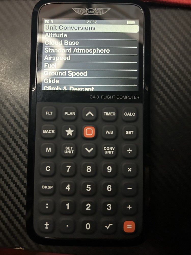 New ASA CX-3 Electronic E6-B Flight Computer