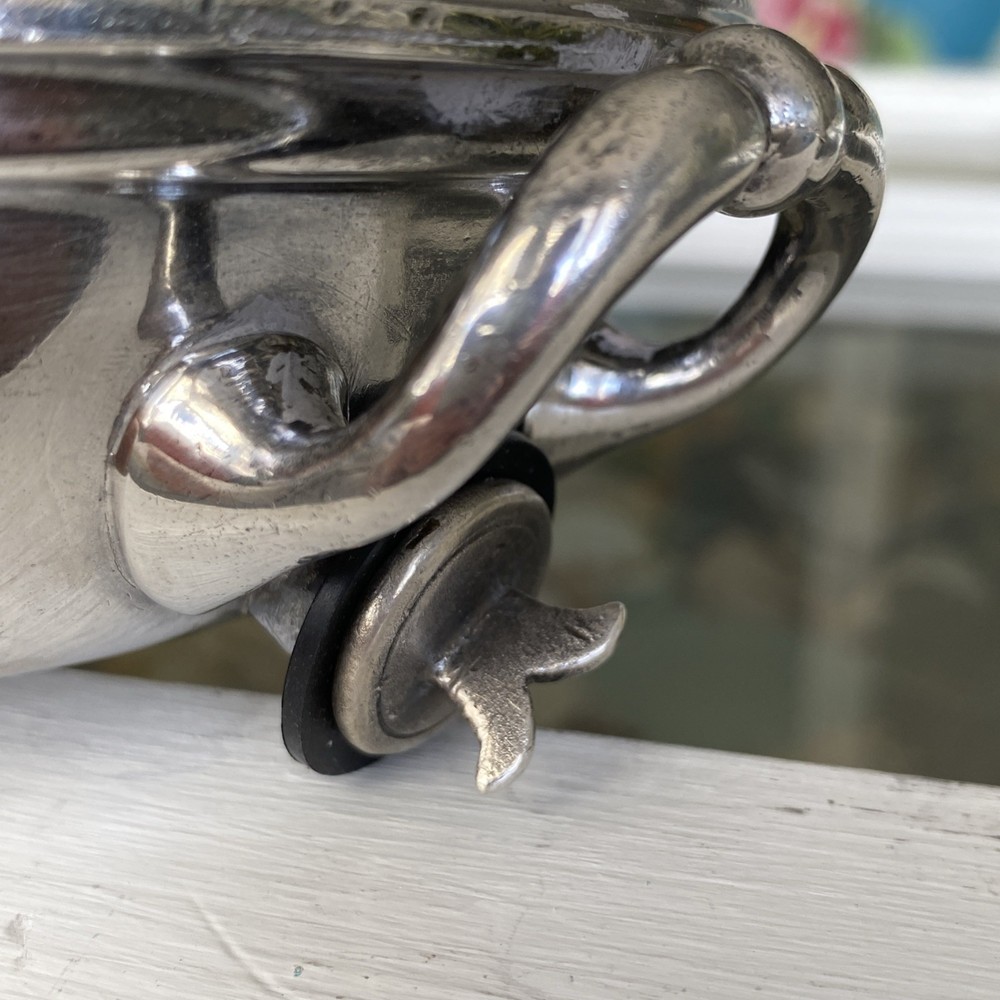Antique William Hutton & Sons SILVER Plate Water Bath SERVING DISH c1900