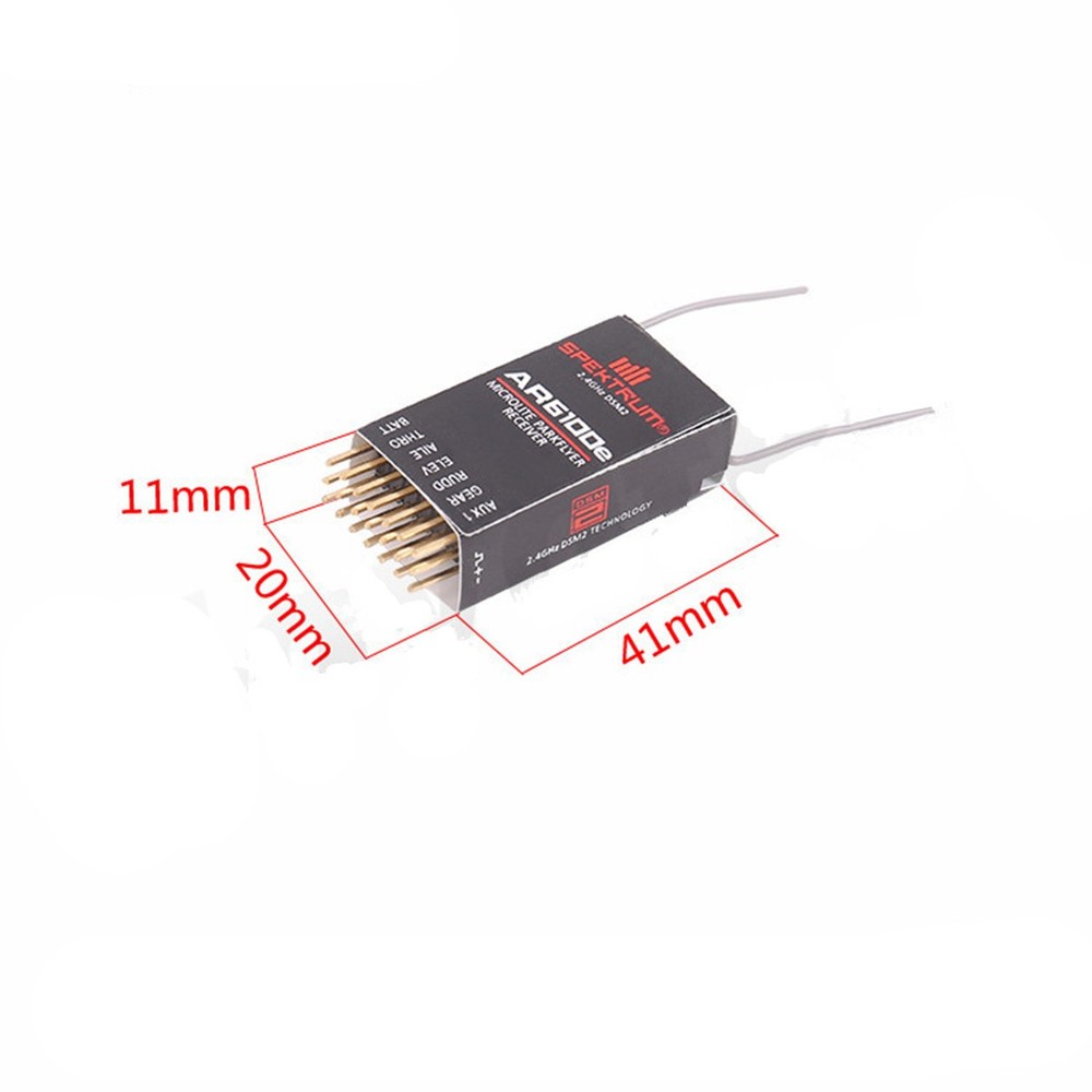 2.4GHz 6CH AR6100e Surface Receiver w/ Plug Cable for Spektrum DSM2 Transmitter
