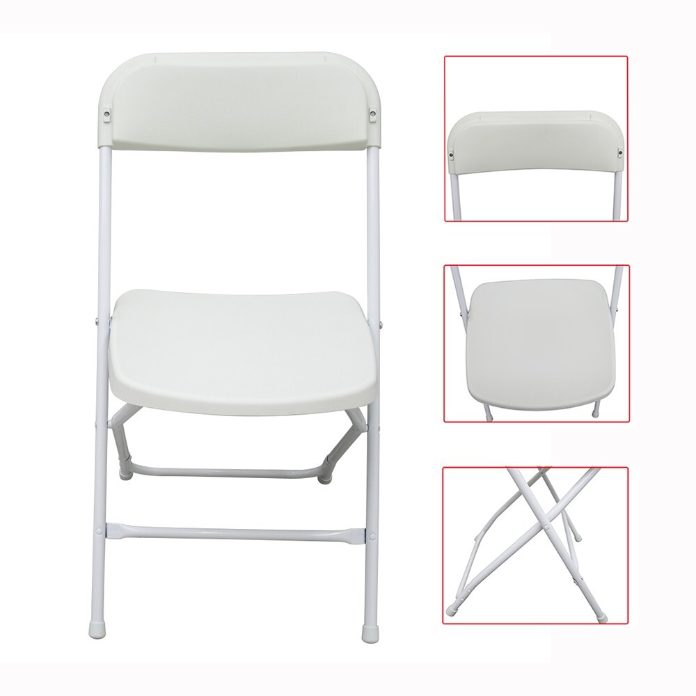 5pcs/set Commercial Folding Stackable Chairs Portable Plastic Chair Rubber Feet