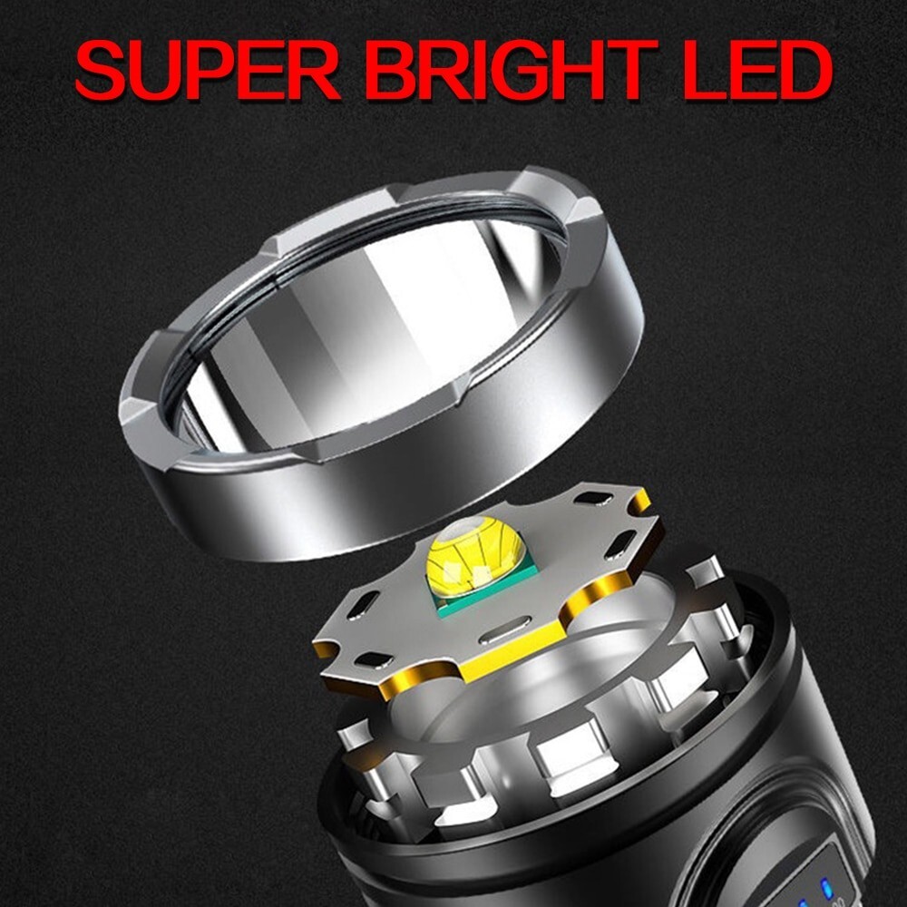 LED Super Bright Flashlight Rechargeable Torch Tactical Lamp USB & Battery