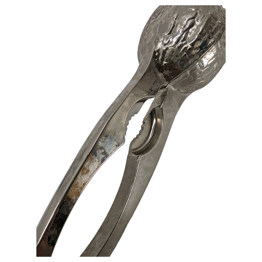 BMF Nut Shaped Walnut Silver Tone Metal West Germany Nut Cracker Vintage