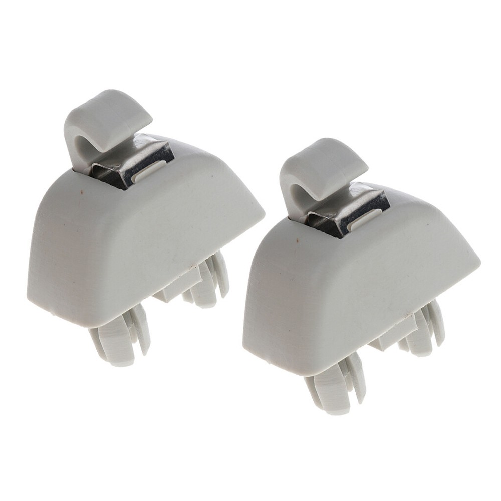 2 Pack New Grey Sun Visor Hook Clip #4F0857561 For Audi A6 C6 2004-2011