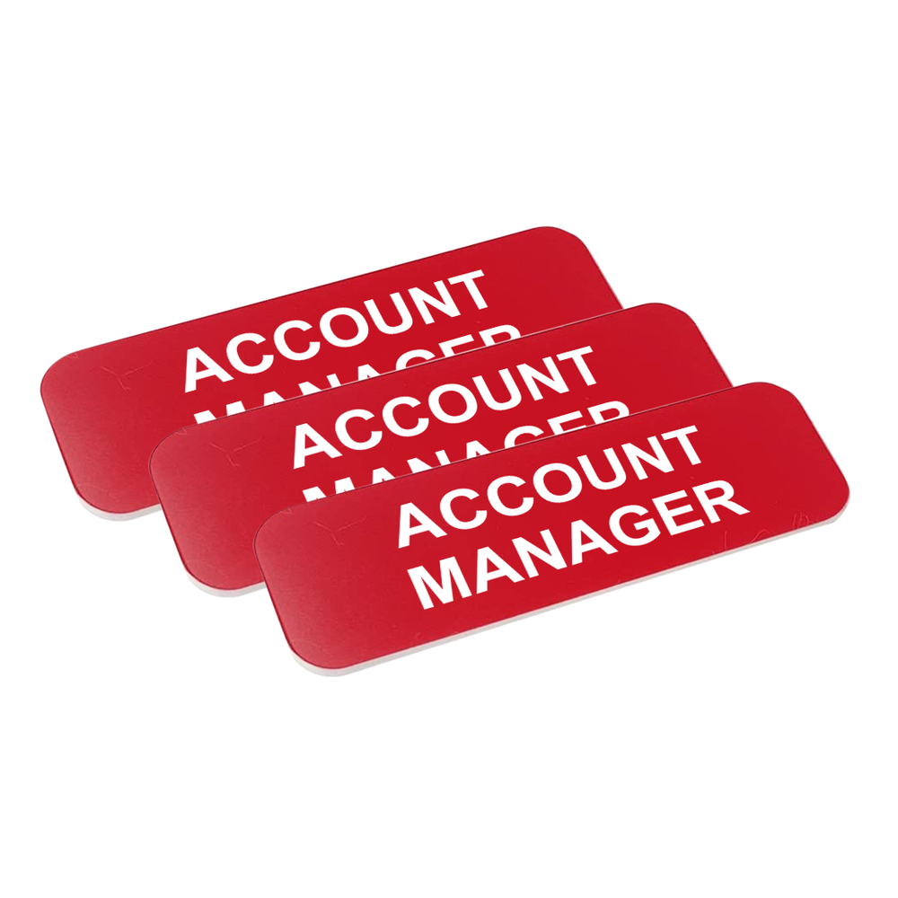 Account Manager 1 x 3" Name Tag/Badge, (3 Pack)