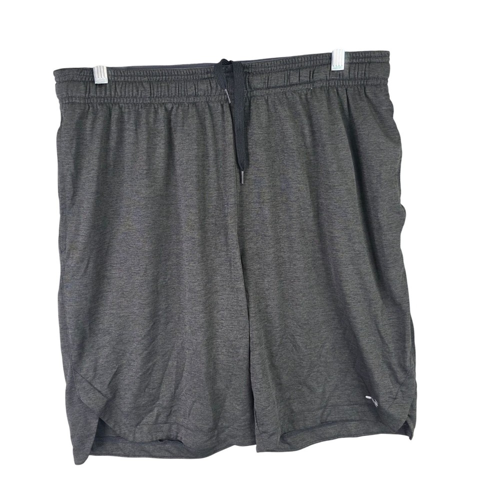 Mens bcg Gray Athletic Drawstring Shorts Elastic Waist Polyester Size XL