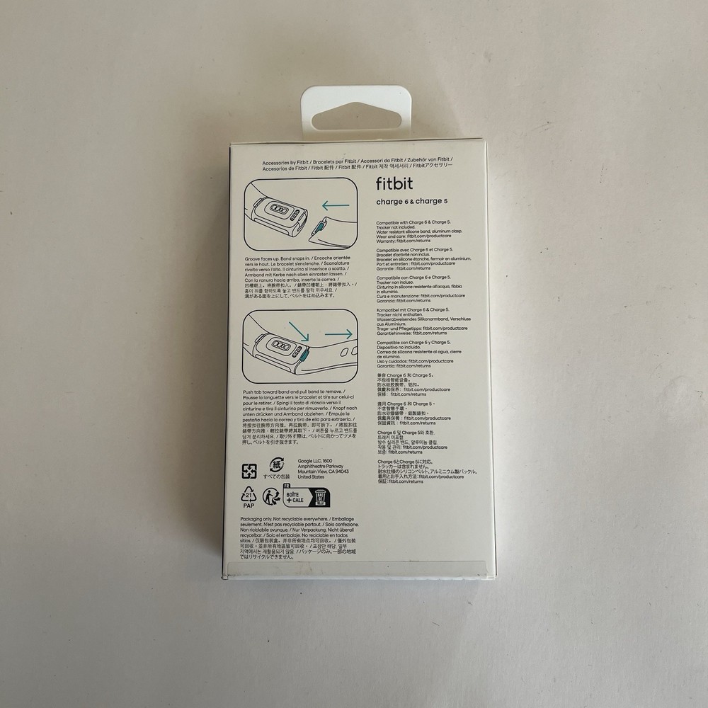 Fitbit OEM Charge 5/6, White, Replacement Band, Factory Sealed