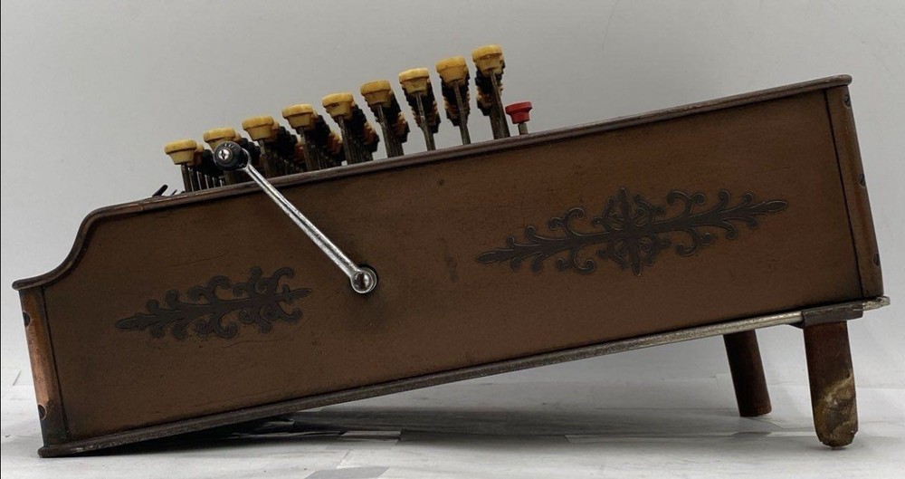 Felt & Tarrant 1920’s Comptometer Model J Working Adding Machine w/ Cover Manual