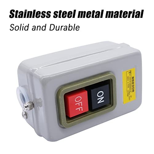 AC 220V/380V Push Button Switch On/Off Start Stop Switch 3 Phase Self Lock