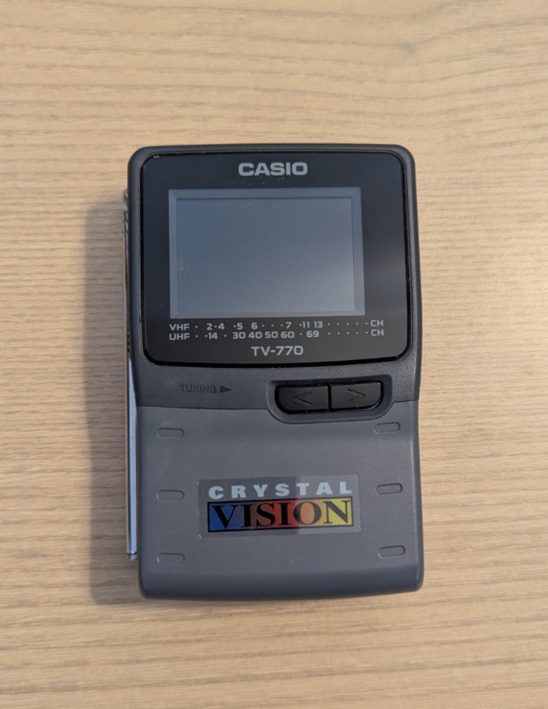 Casio Crystal Vision Pocket Handheld Color TV-770 Portable Television - Not Work